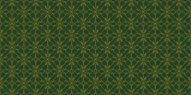 Arkaplan tasarımları için ideal, karmaşık geometrik desenli, pürüzsüz yeşil ve sarı duvar kağıdı..