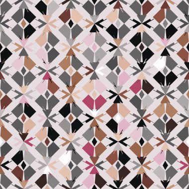 Modern soyut geometrik dikişsiz desen. Soyut, dikişsiz duvar kağıdı desenli arka plan. Vektör illüstrasyonu. 