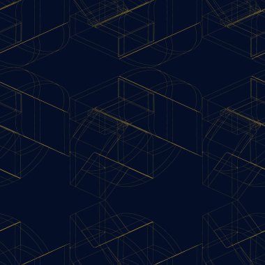 Arkaplan desensiz geometrik çizgi soyut altın lüks renk vektörü. Vektör illüstrasyonu