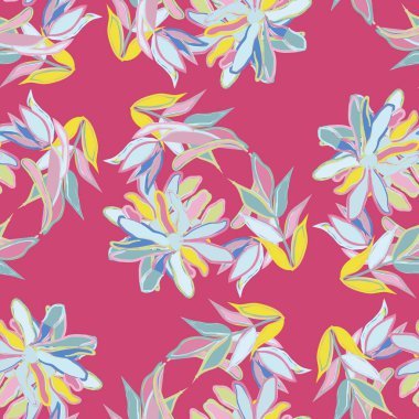 Moda tekstil, grafik, arka plan ve el sanatları için kusursuz desenli fırça darbeleri