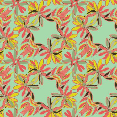 Moda tekstil, grafik, arka plan ve el sanatları için Pastel Soyut Çiçeksiz desen tasarımı