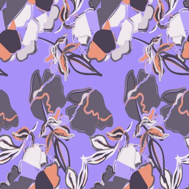 Tatlı çiçek suluboya desenleri. Yumuşak pastel renkler. Güzellik ürünleri ve diğerleri için su renkleri. Vektör illüstrasyonu