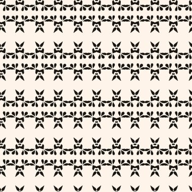 Basit minimalist çiçek deseni. Küçük çiçek şekilli, en az pürüzsüz doku. Soyut siyah-beyaz geometrik arkaplan. Yazdırmak için, paket
