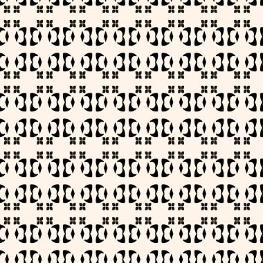 Basit minimalist geometrik kusursuz desen. Küçük çiçek şekilli, soyut monokrom alt yapısı. Dekor için ince tekrar tasarımı, yazdırma.