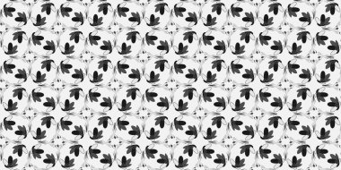 Çiçeksiz desenler. Çayır bitkileri, yapraklar, yapraklar ve çiçekler. Her yerde parmak izi var. Modern düz stil botanik kolajı. Çiçek siluetleri. 