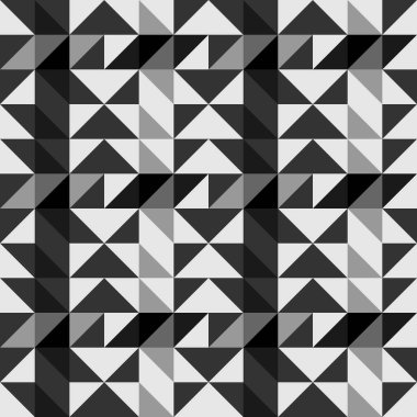 A striking and captivating monochrome pattern that features various triangle shapes in bold black and white tones clipart