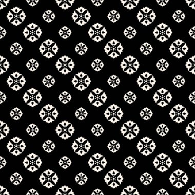 Basit minimalist çiçek deseni. Küçük çiçek şekilli, en az pürüzsüz doku. Soyut siyah-beyaz geometrik arkaplan. Yazdırmak için, paket