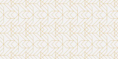 Zarif beyaz zemin üzerinde altın çizgiler içeren zarif geometrik tasarım, çeşitli yaratıcı projeler için mükemmel..