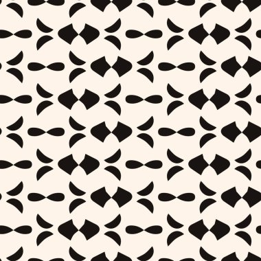 Basit minimalist geometrik kusursuz desen. Küçük çiçek şekilli, soyut monokrom alt yapısı. Dekor için ince tekrar tasarımı, yazdırma.