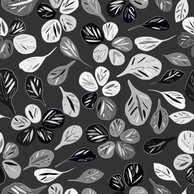 El çizimi basit, soyut çiçek baskısı. Moda kolaj modeli. Tasarım için modaya uygun şablon. Vektör illüstrasyonu. 