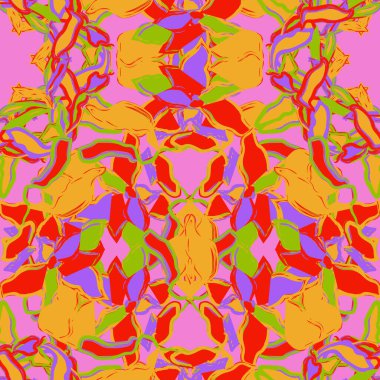 Moda tekstil, grafik, arka plan ve el sanatları için kusursuz desenli fırça darbeleri