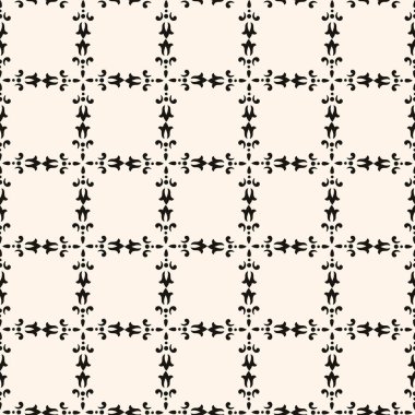 Basit minimalist çiçek deseni. Küçük çiçek şekilli, en az pürüzsüz doku. Soyut siyah-beyaz geometrik arkaplan. Yazdırmak için, paket