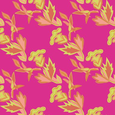 Floral brush strokes seamless pattern design for fashion textiles, graphics, backgrounds and crafts clipart