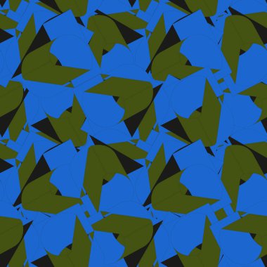 Geometrik dikişsiz desen. Güzel fayans tasarımı. Soyut geometrik grafik tasarım 3d desen. 