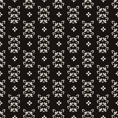 Basit, soyut, gotik, dikişsiz desen. Zarif, asgari, tek renkli, stil arka plan. Tekstil, duvar kâğıdı ve kumaşlar için mükemmel..