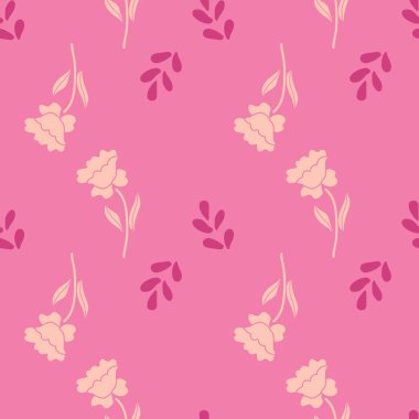 Egzotik el resimleri, kumaş, tekstil, giysi, ambalaj kağıdı, ev dekorasyonu için çiçeklerle süslenmiş kusursuz desenler. Vektör illüstrasyonu.