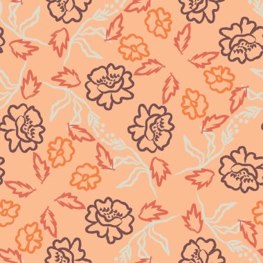 Moda tekstil, grafik, arka plan ve el sanatları için kusursuz desenli fırça darbeleri