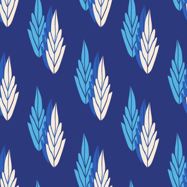 Soyut yaprak dikişsiz desen arkaplanı. Vektör illüstrasyonu