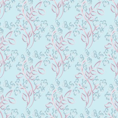 Moda desenli kumaş kumaşı için kusursuz desenli güzel çiçekler. Vektör illüstrasyonu