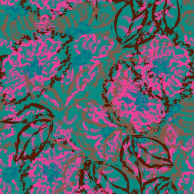 Çiçeksiz desen. Kağıt, kapak, kumaş, iç dekorasyon ve diğer kullanım için vektör tasarımı. Vektör illüstrasyonu