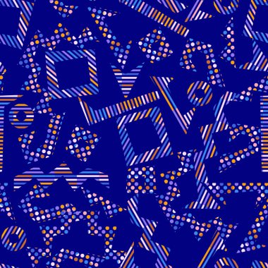 Teknolojik stil, doğrusal desen vektörü, geometrik tasarım, tekno mikro resim. Vektör illüstrasyonu