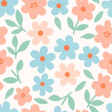 Bahçe çiçeği, bitkiler, botanik, kumaş, duvar kağıdı ve tüm izler için kusursuz desenli vektör tasarımı. Vektör illüstrasyonu.