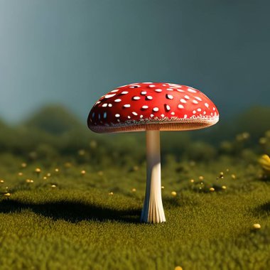 Ormanda tarım mantarı uçur