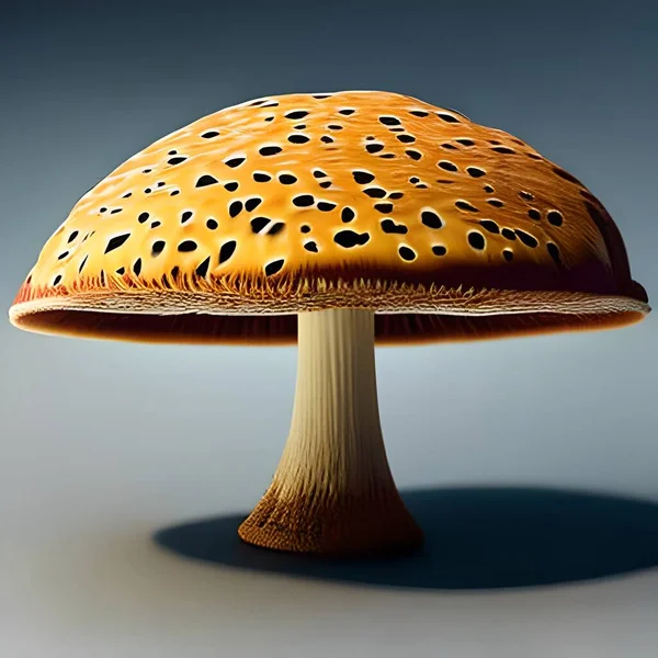 Siyah arka planda güzel sarı bir mantarın yakın plan çekimi.