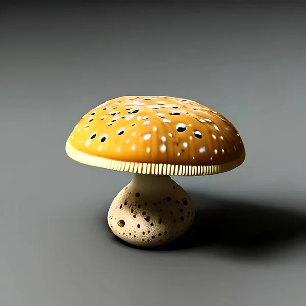 mushroom on a black background