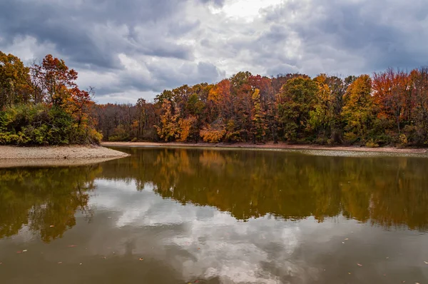 Strålande Höstfärger Vid Lake Marburg Pennsylvania Usa Hannover Pennsylvania — Stockfoto