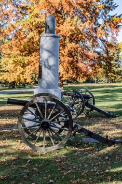 Düşmüş Yapraklar Arasındaki Toplar, Askerler Ulusal Mezarlığı, Gettysburg, Pennsylvania, Gettysburg, Pennsylvania