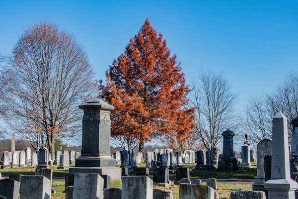 秋季长青公墓 美国宾夕法尼亚葛底斯堡 宾夕法尼亚葛底斯堡 — 图库照片