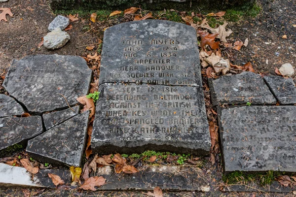 历史墓碑 曼海姆联邦墓地 美国宾夕法尼亚科多鲁斯州立公园 宾夕法尼亚汉诺威 — 图库照片