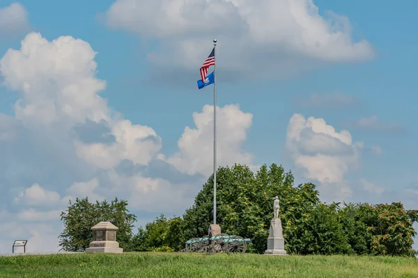 Barlows Knoll Einem Sommertag Gettysburg National Military Park Pennsylvania Usa — Stockfoto