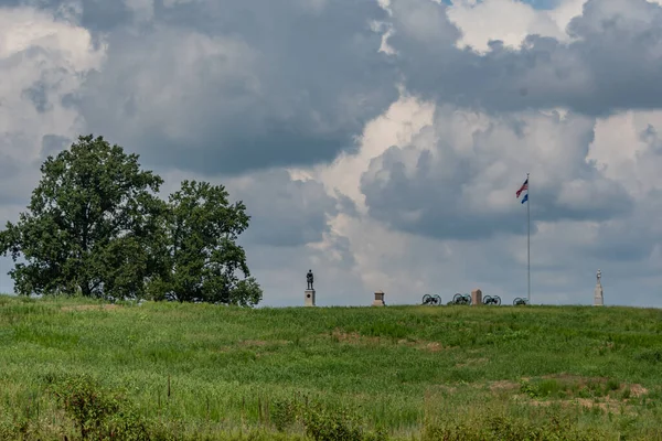 Barlows Knoll Gettysburg Ulusal Askeri Parkı Pennsylvania Gettysburg Pennsylvania Fırtına — Stok fotoğraf