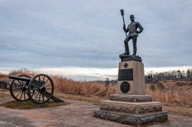 Aralık Öğleden Sonra Gettysburg Battlefield, Pennsylvania ABD, Gettysburg, Pennsylvania