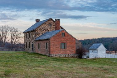 Bushman Çiftliği 'nde Soğuk Aralık Günü, Gettysburg Ulusal Askeri Parkı, Pennsylvania, ABD