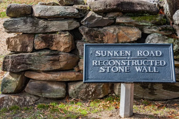 stock image The Sunken Road at Fredericksburg, Battlefield Virginia USA, Fredericksburg, Virginia
