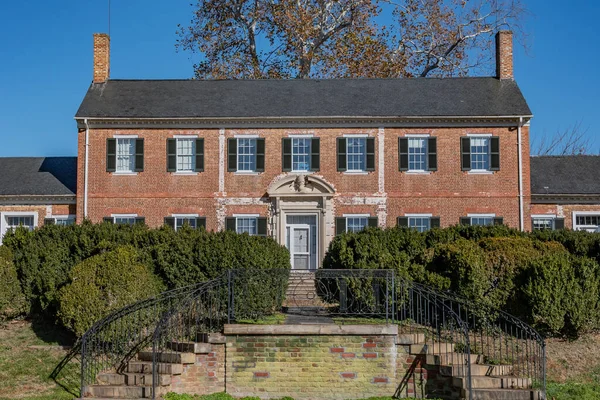Entrada Trasera Chatham Manor House Stafford Heights Virginia Usa Fredericksburg — Foto de Stock