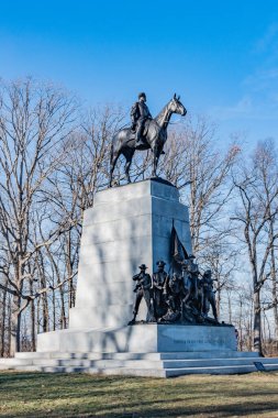 Bir Kış Sonrası Konfederasyon Bulvarı, Gettysburg Ulusal Askeri Parkı, Pennsylvania ABD, Gettysburg, Pennsylvania