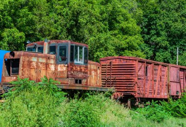 Abandoned Train in the Woods, Muddy Creek Forks, PA USA, Airville, Pennsylvania