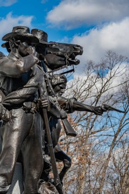 Closeup of the Monument to the State of Virginia, Gettysburg PA USA, Gettysburg, Pennsylvania