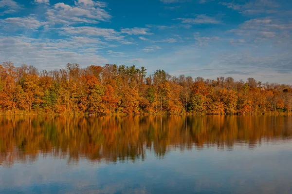 stock image Fall Colors at their Finest at Lake Williams, York County Pennsylvania USA, Pennsylvania