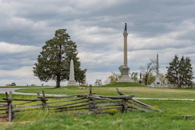 Hancock Bulvarı 'ndaki anıtlar, Gettysburg Pennsylvania ABD, Gettysburg, Pennsylvania