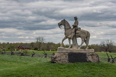 Pennsylvania 8. Süvari Anıtı Bir Bahar Öğleden Sonra, Gettysburg Pennsylvania ABD, Gettysburg, Pennsylvania