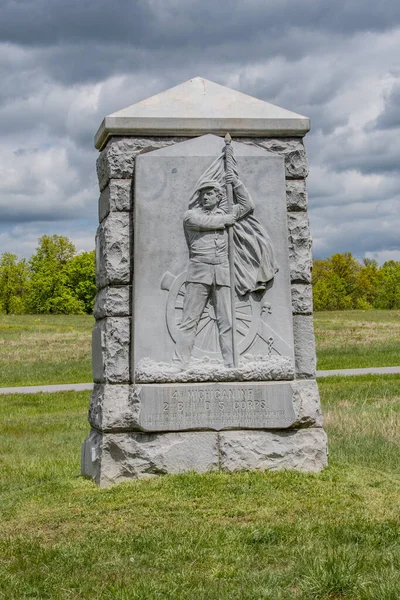 Michigan Πεζικό Στο Wheatfield Gettysburg Ηπα — Φωτογραφία Αρχείου