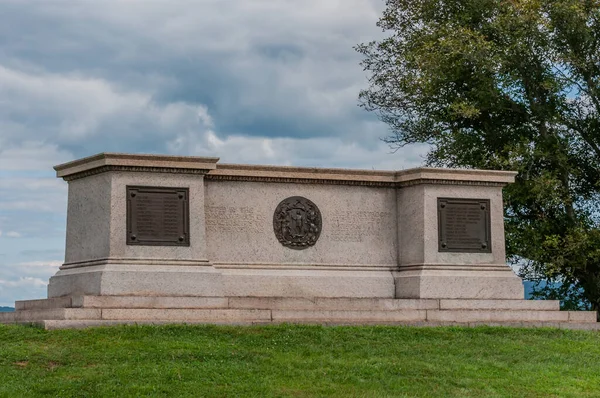 Μνημείο Της Πολιτείας Της Μασαχουσέτης Antietam National Battlefield Maryland Usa — Φωτογραφία Αρχείου