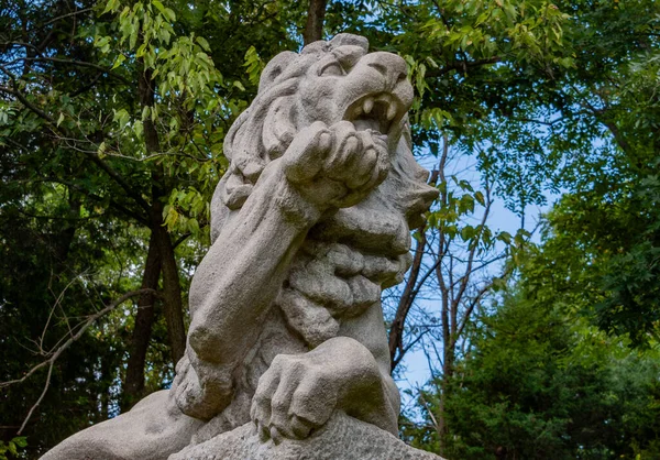 Vahşi Aslan Sıcak Yaz Günü, Antietam Ulusal Savaş Alanı, Maryland ABD