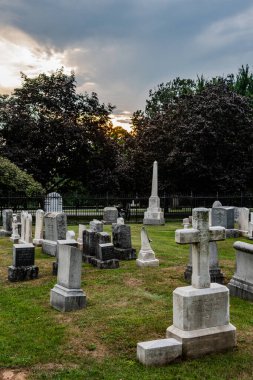Evergreen Mezarlığı Günbatımı, Gettysburg Pennsylvania ABD