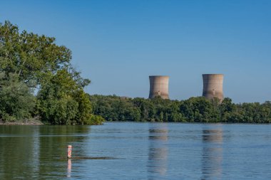 Close Up of the Cooling Towers, Three Mile Island, Pennsylvania USA clipart